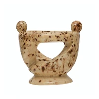 Hello Honey® 5" Hand-in-Hand Figures Stoneware Tealight Holder