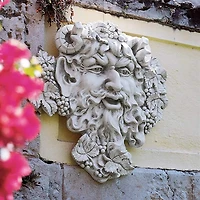 Design Toscano Bacchus Wine God Green Man Wall Sculpture
