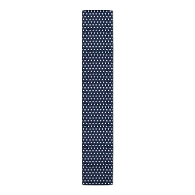 White Stars On Blue Indoor/Outdoor Table Runner