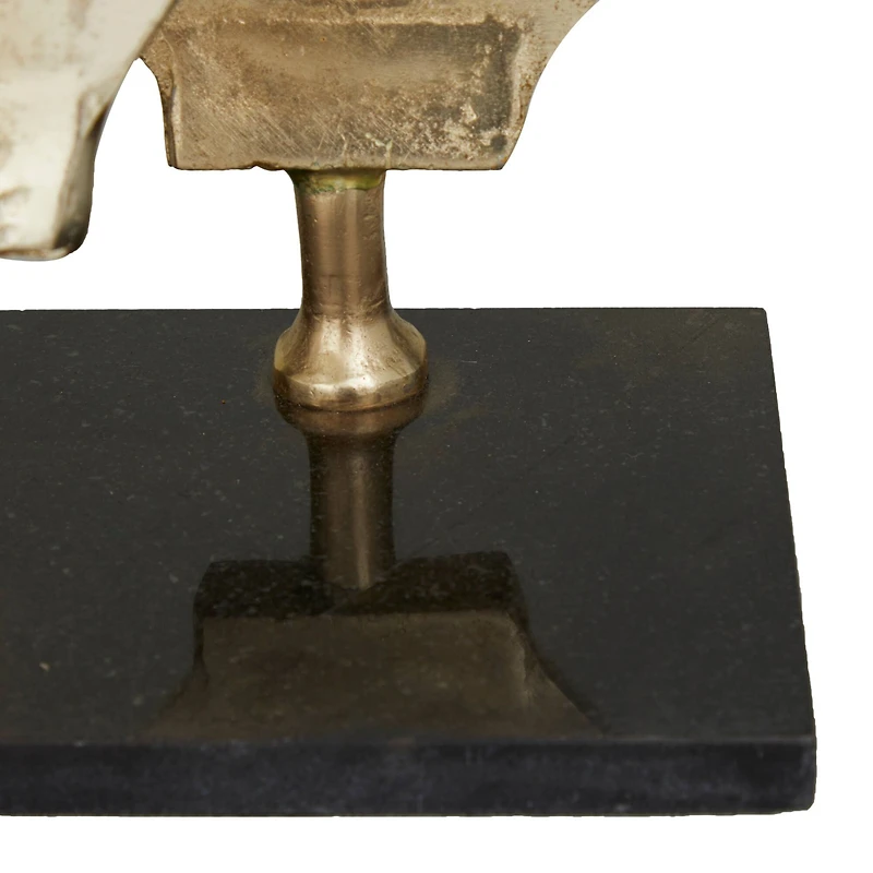 Gold Aluminum Contemporary Sculpture, 22" x 18" x 6"