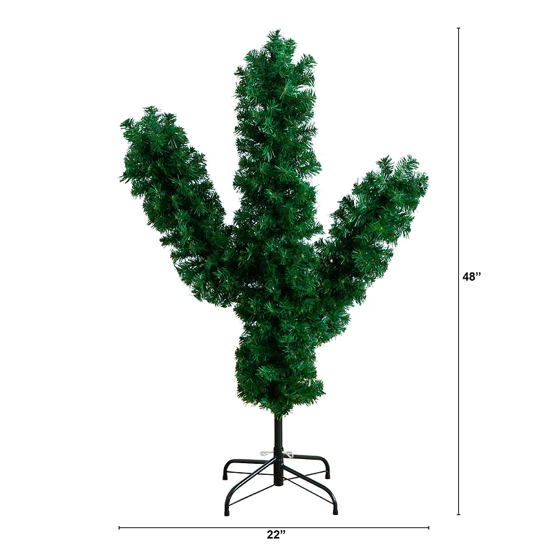 4ft. Unlit Green Cactus Artificial Christmas Tree