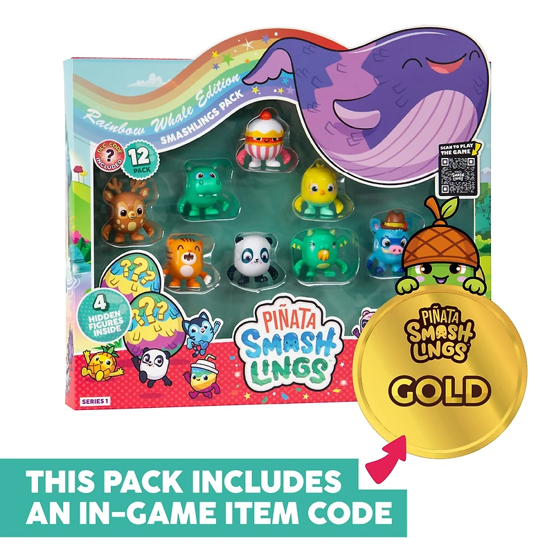 Piñata Smashlings Rainbow Whale Edition Box C Deluxe Collectible Figure Set