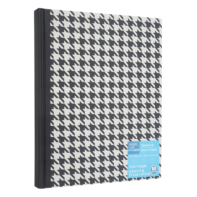 Houndstooth Sketchbook by Artist's Loft™, 8.5" x 11"