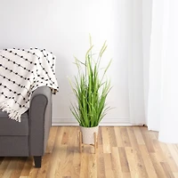 3ft. Potted Green Artificial Onion Grass Plant