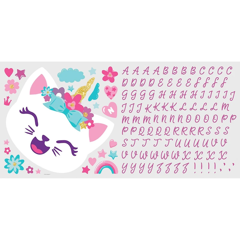 RoomMates Like Nastya Unicorn Cat Giant Peel & Stick Wall Decals with Alphabet