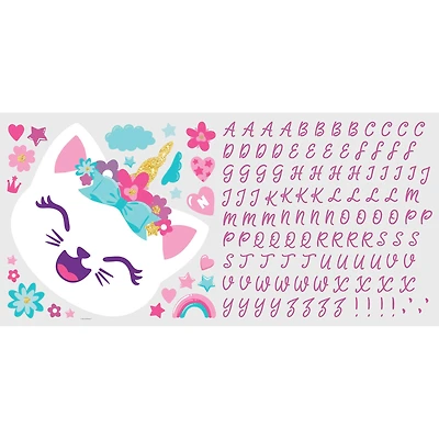 RoomMates Like Nastya Unicorn Cat Giant Peel & Stick Wall Decals with Alphabet