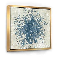 Designart - Geometric Blue Spots - Modern & Contemporary Framed Canvas