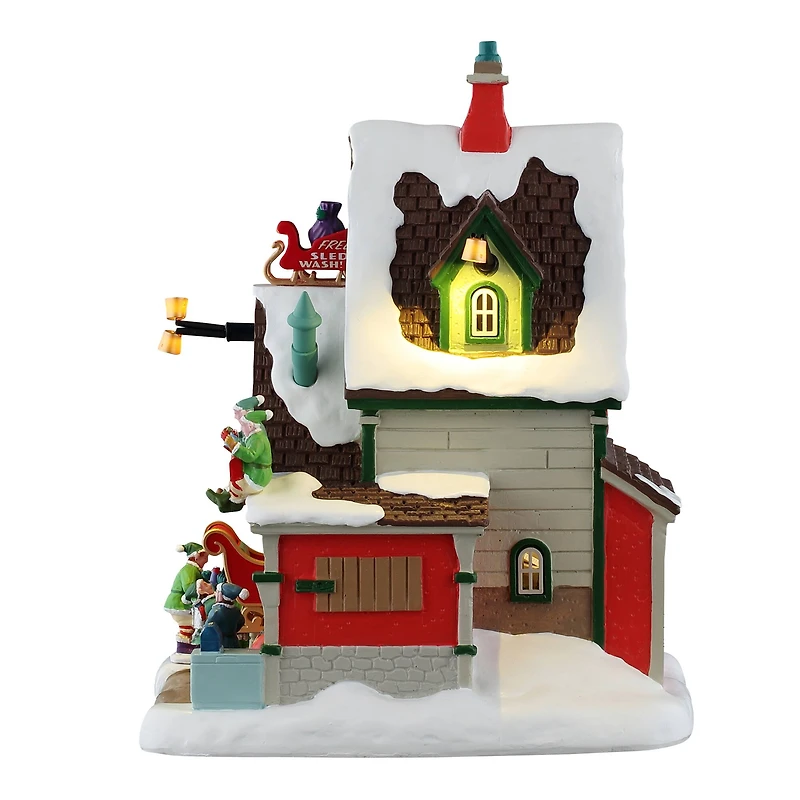 Lemax® Santa's Wonderland The Elf Service Sleigh & Sled Repair