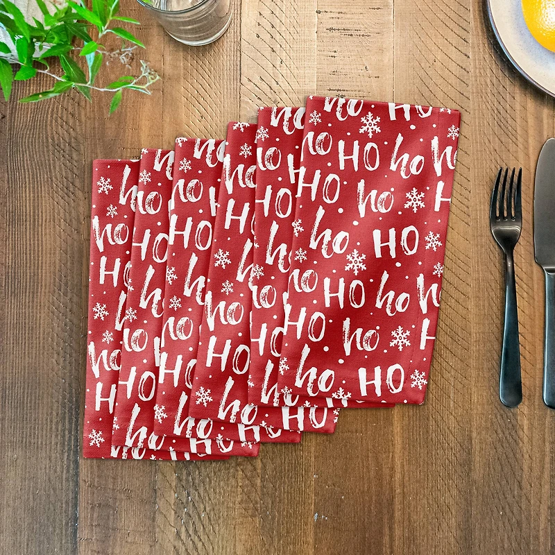 Ho Ho Ho Pattern Cotton Twill Napkin