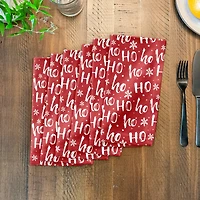 Ho Ho Ho Pattern Cotton Twill Napkin