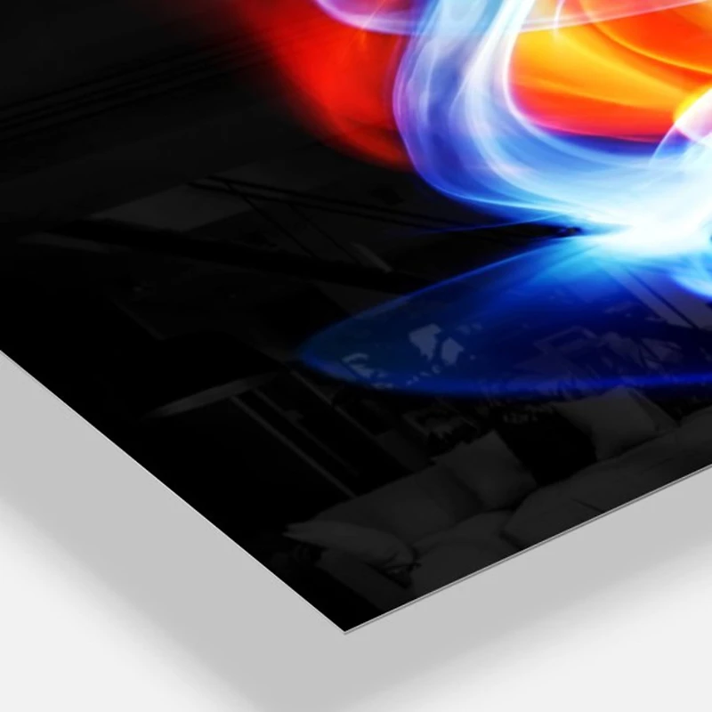 Designart Fire And Ice Wall Clock