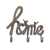 Black Metal Industrial Wall Hook, 11" x 12" x 2"