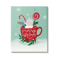 Stupell Industries Merry Christmas Warm Cocoa Canvas Wall Art