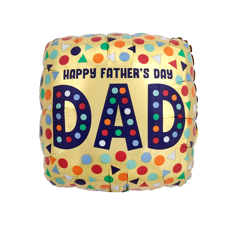 17" Happy Father's Day Dad Dots Foil Balloon
