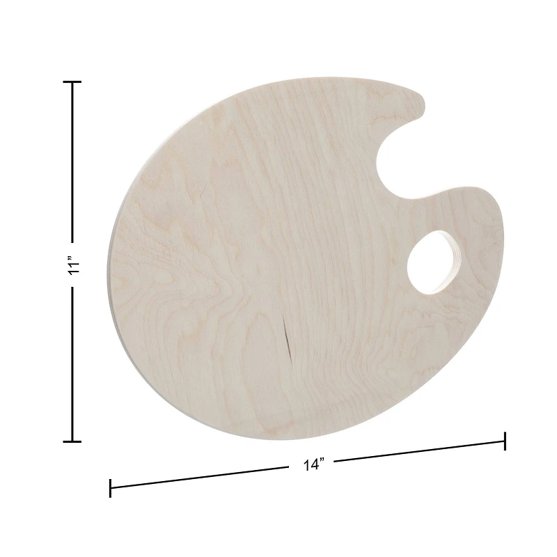 Good Wood by Leisure Arts 14" Birchwood Painter's Palette