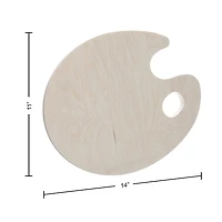 Good Wood by Leisure Arts 14" Birchwood Painter's Palette