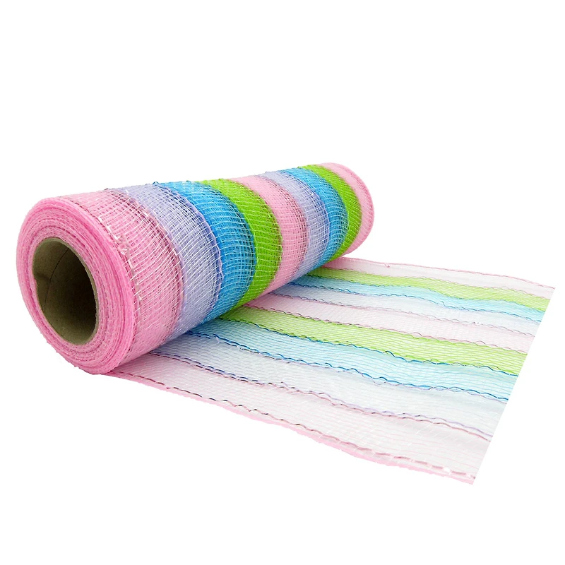 10" x 19ft. Pastel Striped Mesh by Celebrate It™