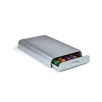 Mind Reader Silver Single Drawer Coffee Pod and Accessories Holder