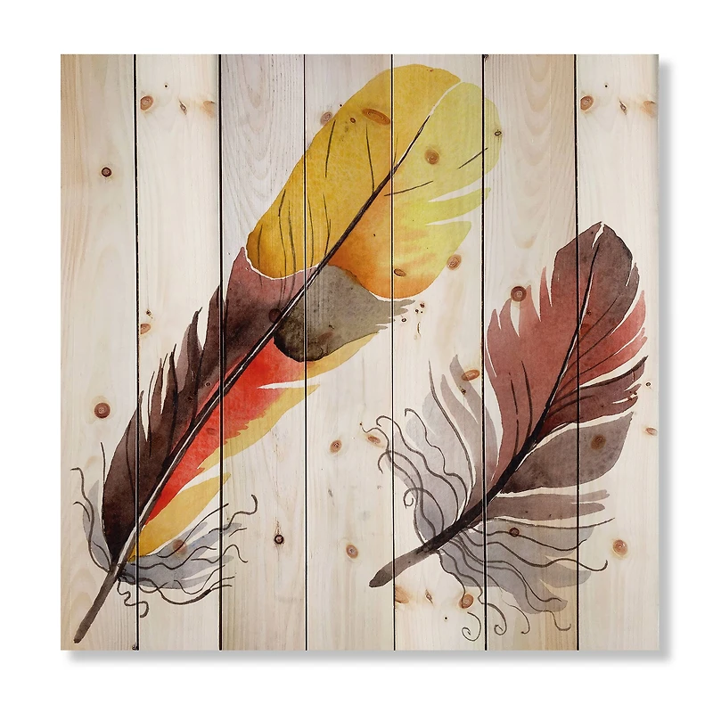 Designart - Colourful Boho Feathers IV