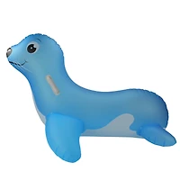 46" Blue Sea Lion Inflatable Ride-On Pool Float with Handles
