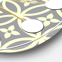 Designart 'Retro Ornamental Pattern Ii Mid-Century Modern Wall Clock