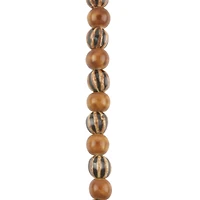 Brown Stripes & Solids Ceramic Round Beads, 10mm by Bead Landing™