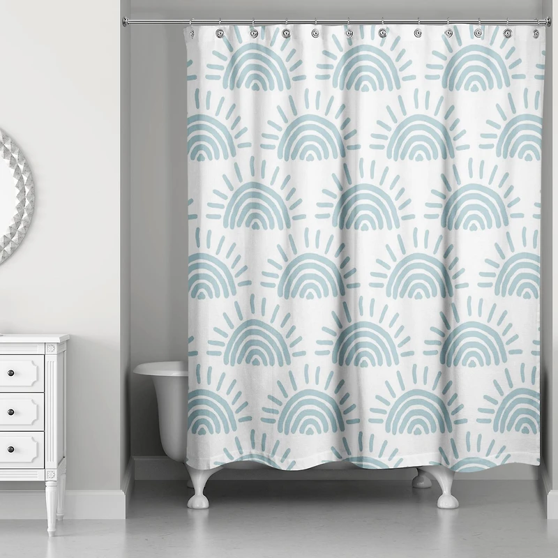 Sun Pattern Shower Curtain