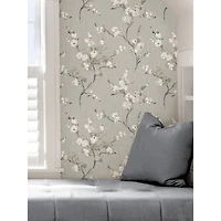 NuWallpaper Gray Mirei Peel & Stick Wallpaper