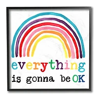 Stupell Industries Everything is OK Rainbow Wall Accent with Black Frame