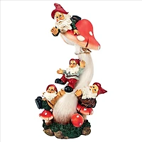 Design Toscano 18" Mushroom Madness Garden Gnome Statue
