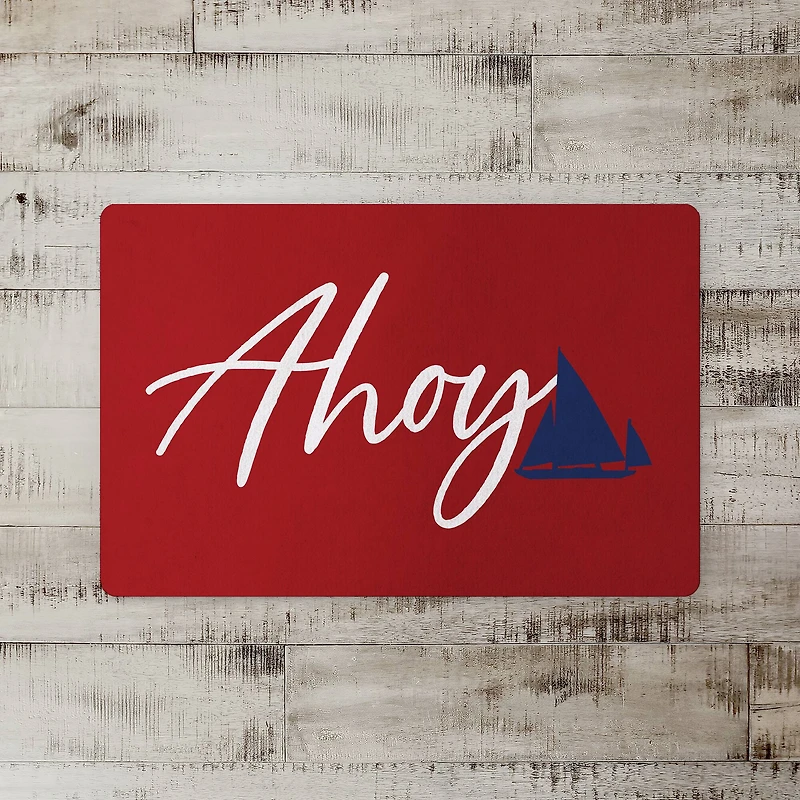Ahoy Ship Floor Mat, 27" x 18"
