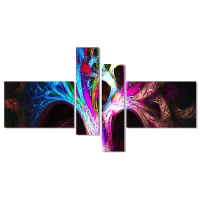 Designart - Magical Multi color Psychedelic Tree