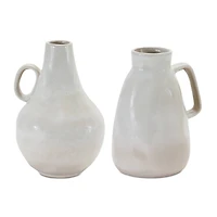 White Ceramic Jug Vase Set