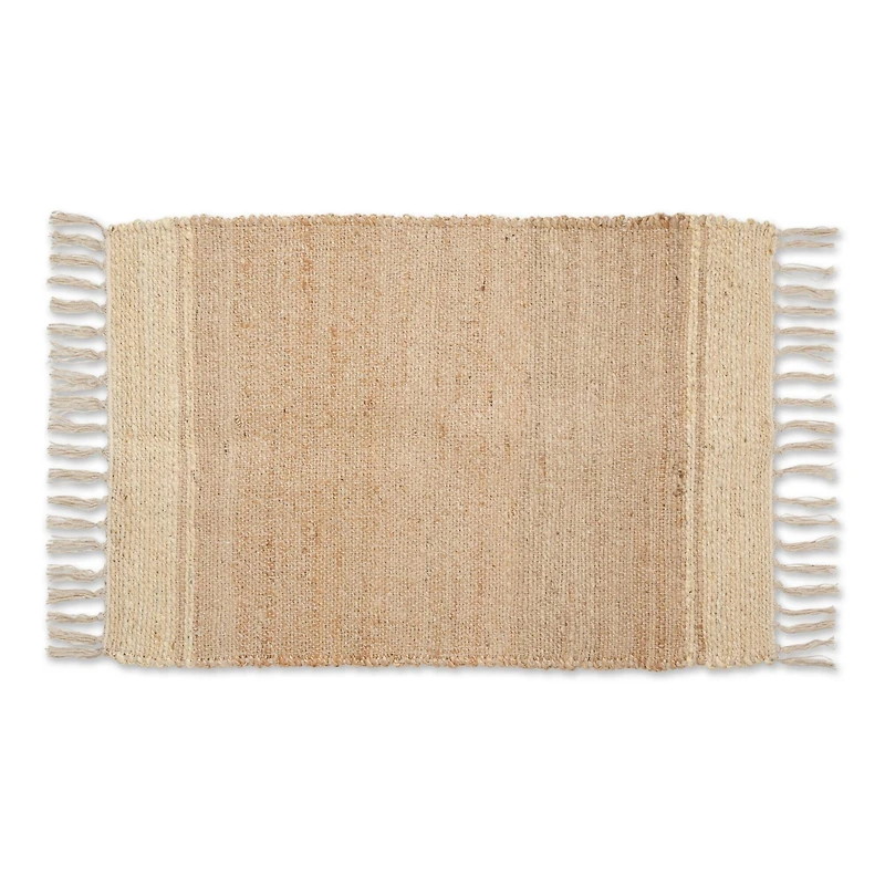 DII® Off White With Natural Jute Stripes Hand-Loomed Rug, 2ft. x 3ft.