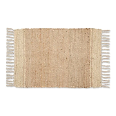 DII® Off White With Natural Jute Stripes Hand-Loomed Rug, 2ft. x 3ft.