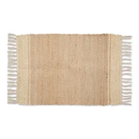 DII® Off White With Natural Jute Stripes Hand-Loomed Rug, 2ft. x 3ft.