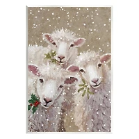 Stupell Industries Winter Sheep Trio Farm Animals Wall Plaque Art
