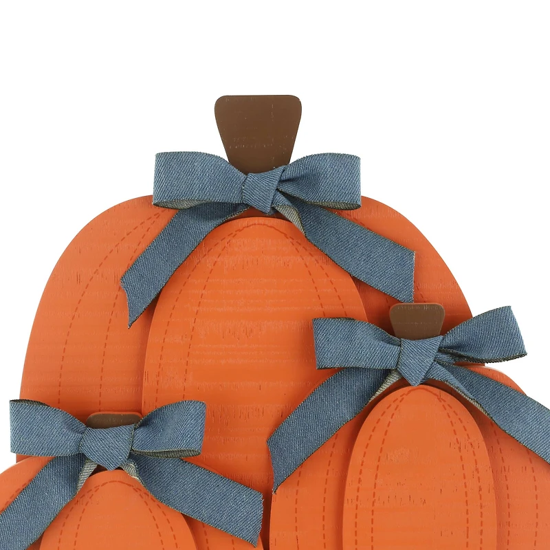 11.75" Pumpkins with Ribbons Tabletop Décor by Ashland®