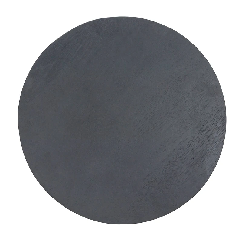 Hello Honey® 15" Black Round Mango Wood Pedestal