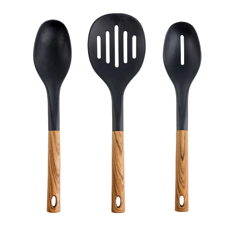 MegaChef Black Nylon & Wood Cooking Utensils Set, 7ct.
