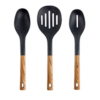 MegaChef Black Nylon & Wood Cooking Utensils Set, 7ct.