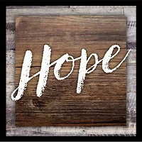 Hope Wood Plaque In Black Frame