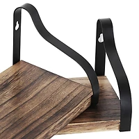 NEX™ Brown Rustic Wood Floating Shelves Set