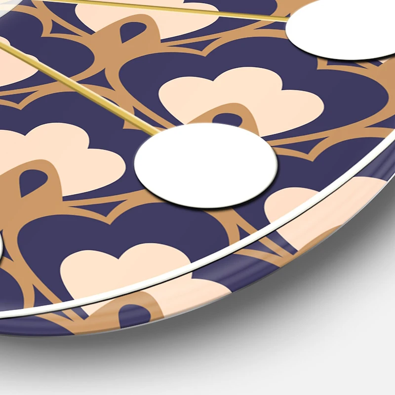 Designart 'Retro Ornamental Design Ix Mid-Century Modern Wall Clock