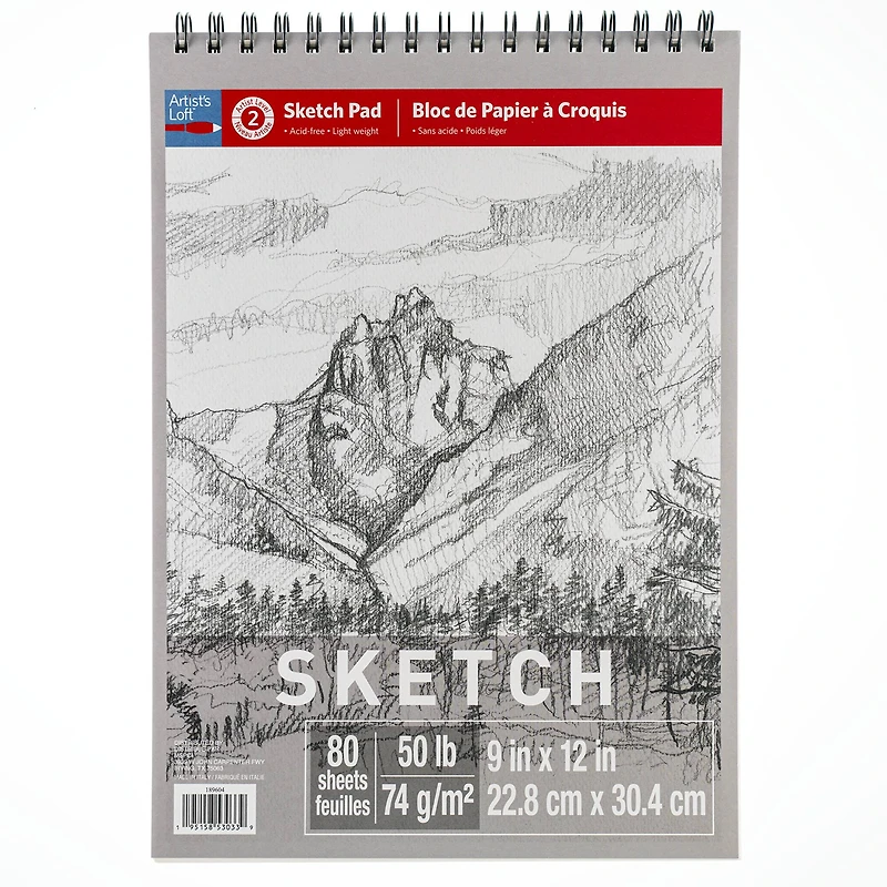 12 Pack: Sketch Pad by Artist's Loft™, 9" x 12"