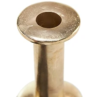 Gold Aluminum Taper Candle Holder with Rounded Bases Set