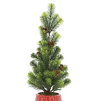 18" Pine & Pinecone Accent Tree in Red Pot by Ashland®