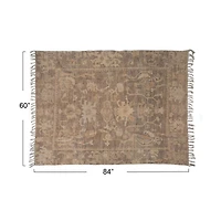 Hello Honey® 5ft. x 7ft. Cotton Chenille Distressed Print Rug with Fringe