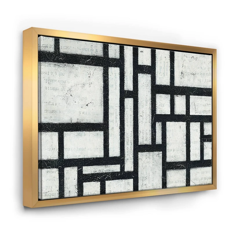 Designart - Black and White Labyrinth geometric
