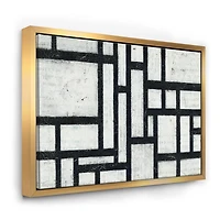 Designart - Black and White Labyrinth geometric